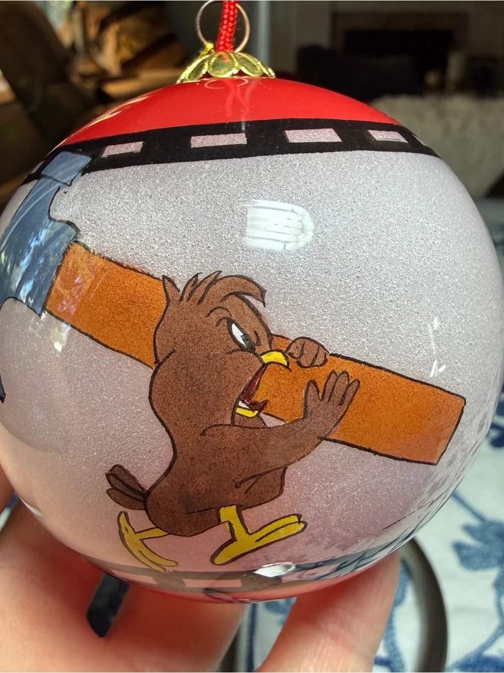 Midwest Cannon Falls Christmas Ornament Looney Foghorn Chicken Hawk Handpainted